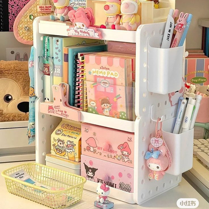 3-Tier Kawaii Desktop Storage Rack