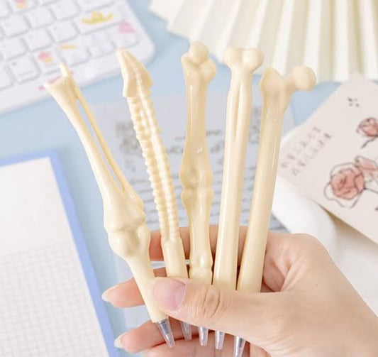 Bone-Shaped Ballpoint Pens - Set Of 5