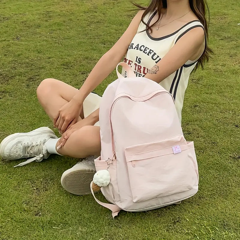 K-drama inspired Soft Tone Cotton Backpack