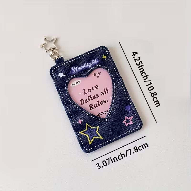Denim Photo Card Holder