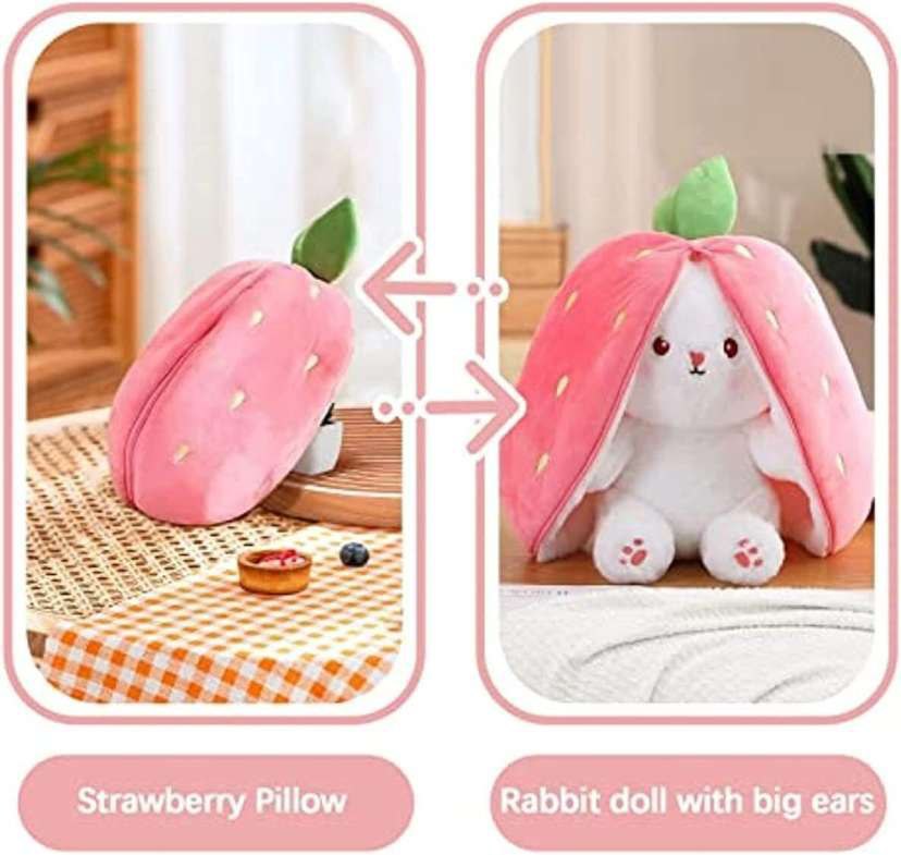 Kawaii Strawberry Bunny Plush Toy - Small