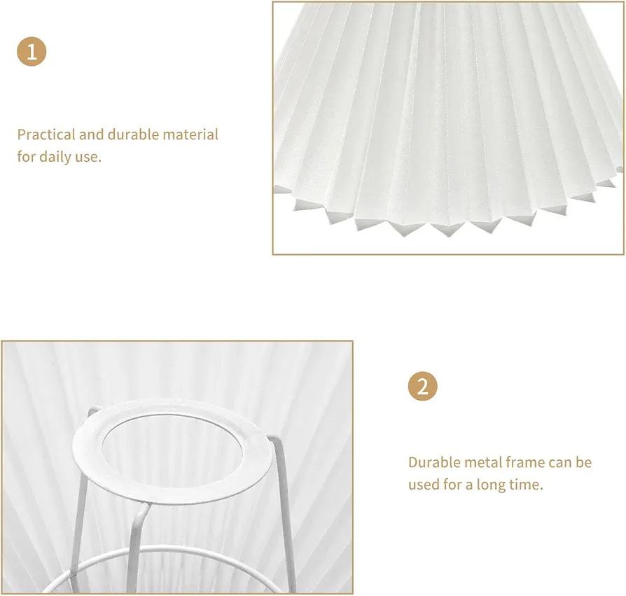 Pleated Lamp with Wood Base - Wired