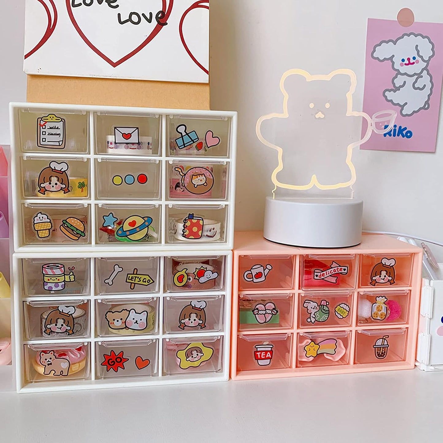 Kawaii Mini Drawer Organizer - White