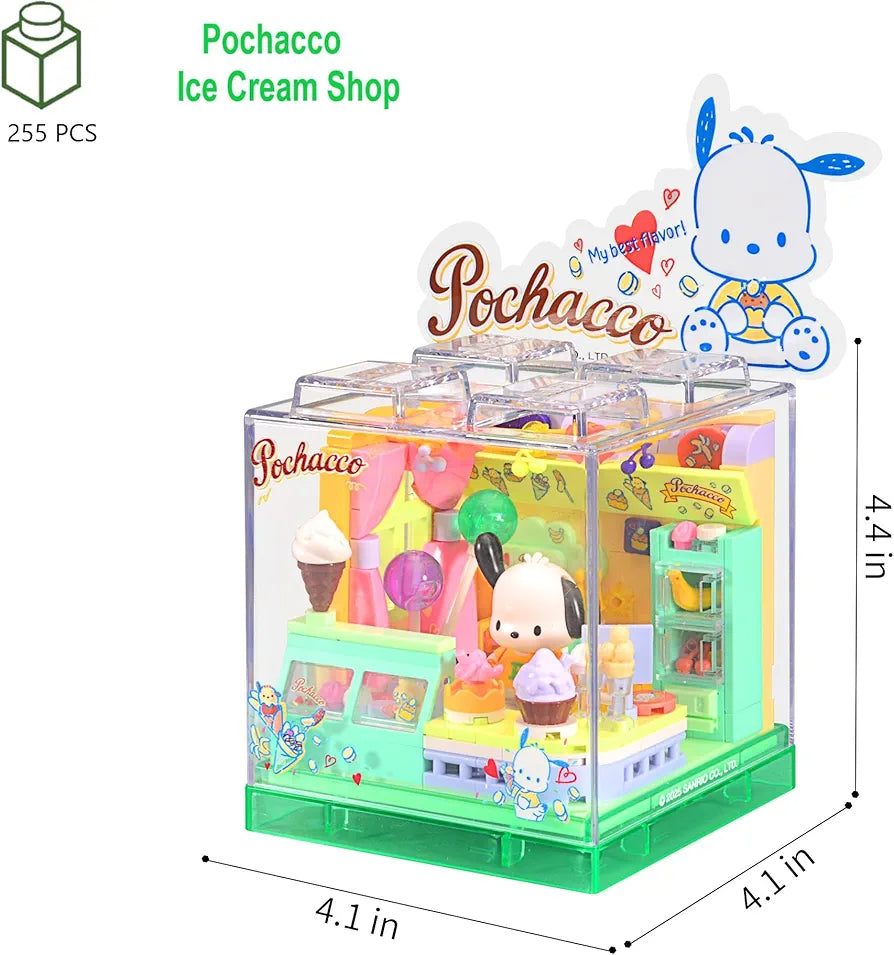 Sanrio Pochacco Ice Cream Shop Building Block Set