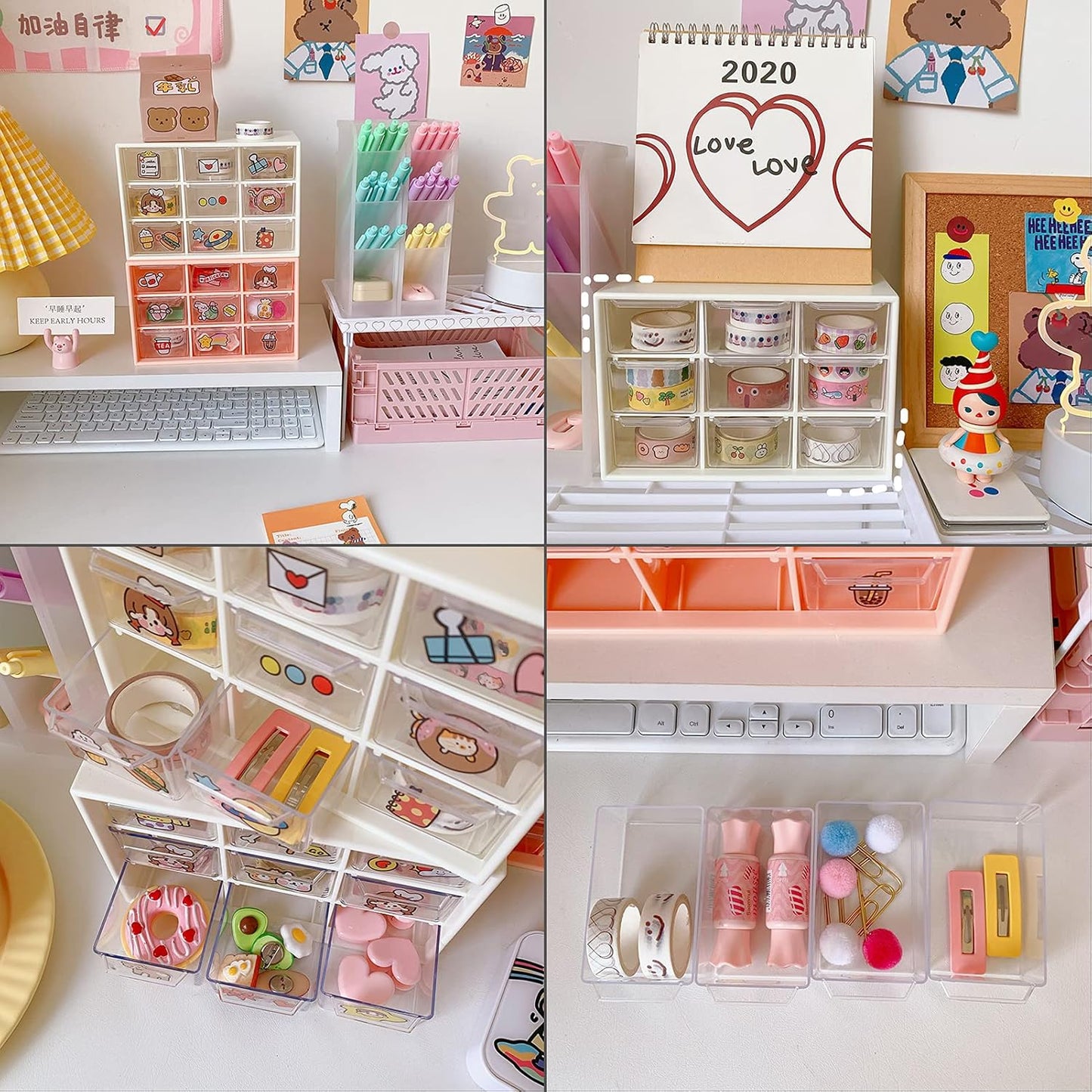 Kawaii Mini Drawer Organizer - White