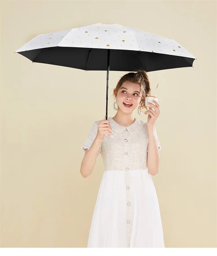 Aesthetic Portable Heart Umbrella