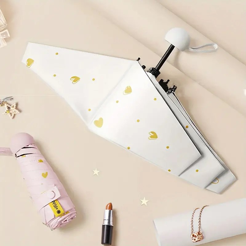 Aesthetic Portable Heart Umbrella