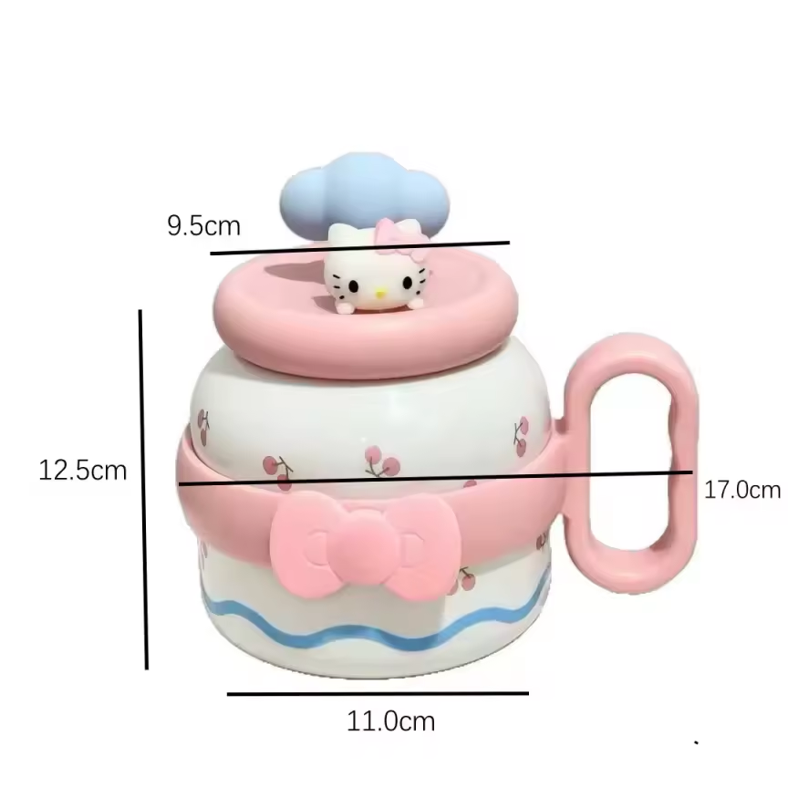 Hello Kitty Large-capacity Insulated tumbler with strainer - Preorder