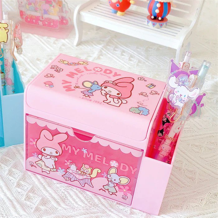 Cinnamoroll My Melody Inspired Mini Organization Storage Box and Pen Holder