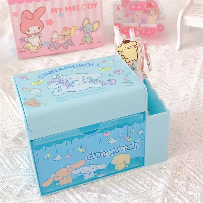 Cinnamoroll My Melody Inspired Mini Organization Storage Box and Pen Holder