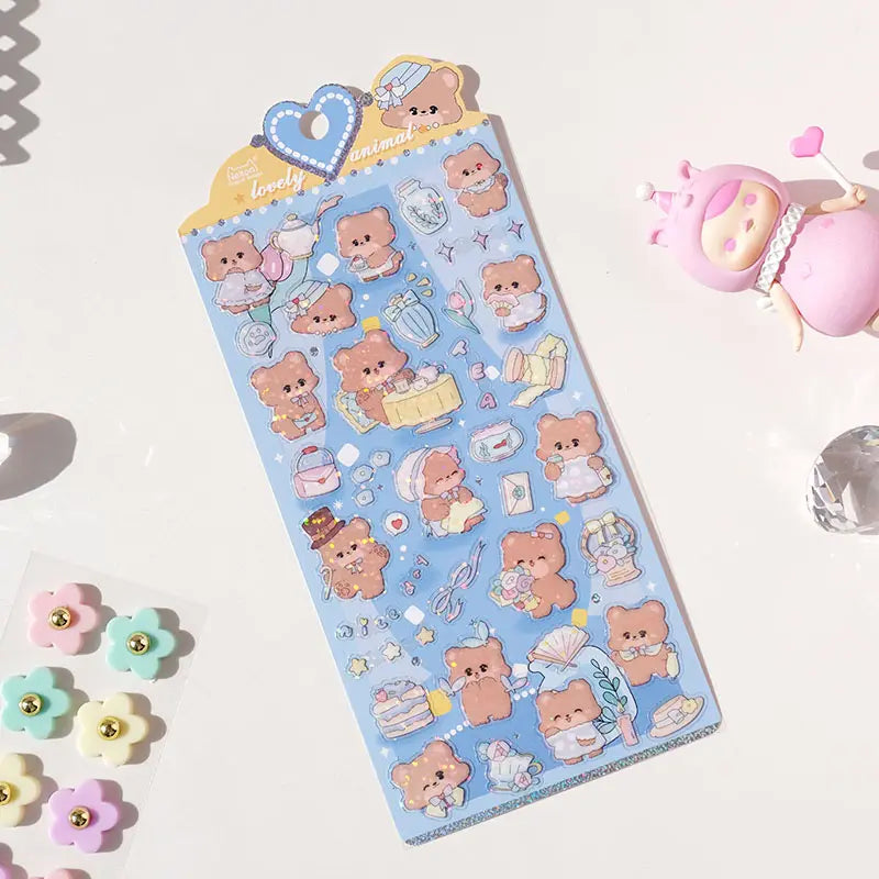 Nekoni Sticker: Lovely Animal Sparkling Series