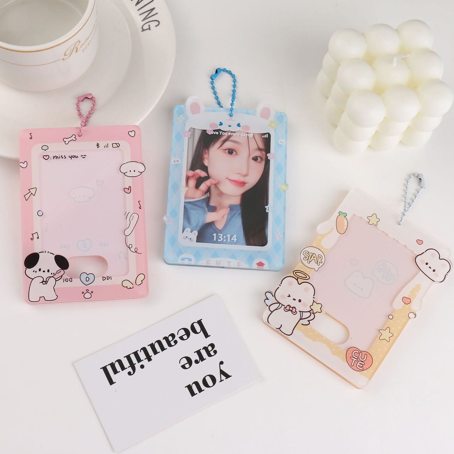 Kawaii Acrylic Photo Card Holder - Premium Quality