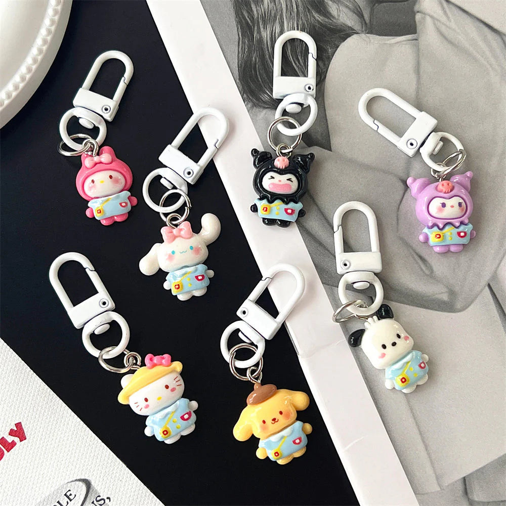 Kawaii Sanrio Uniform Pendent Keychain