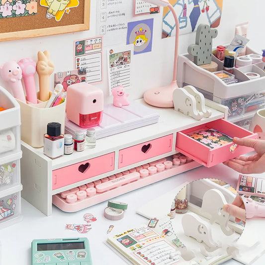 Desktop Storage Rack With Drawers