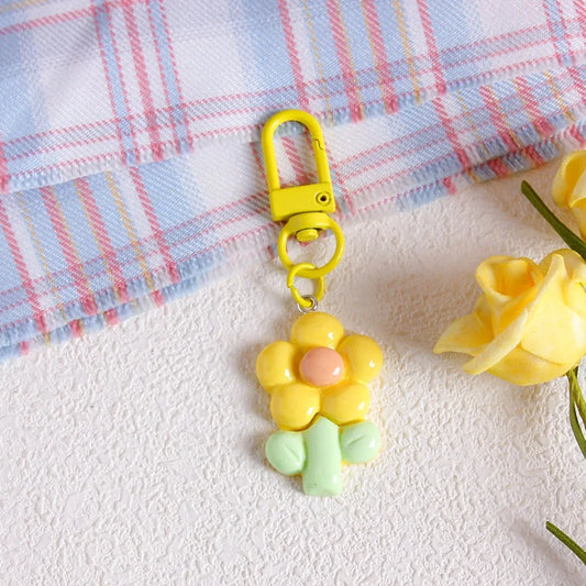 Yellow Flower Pendent Keychain