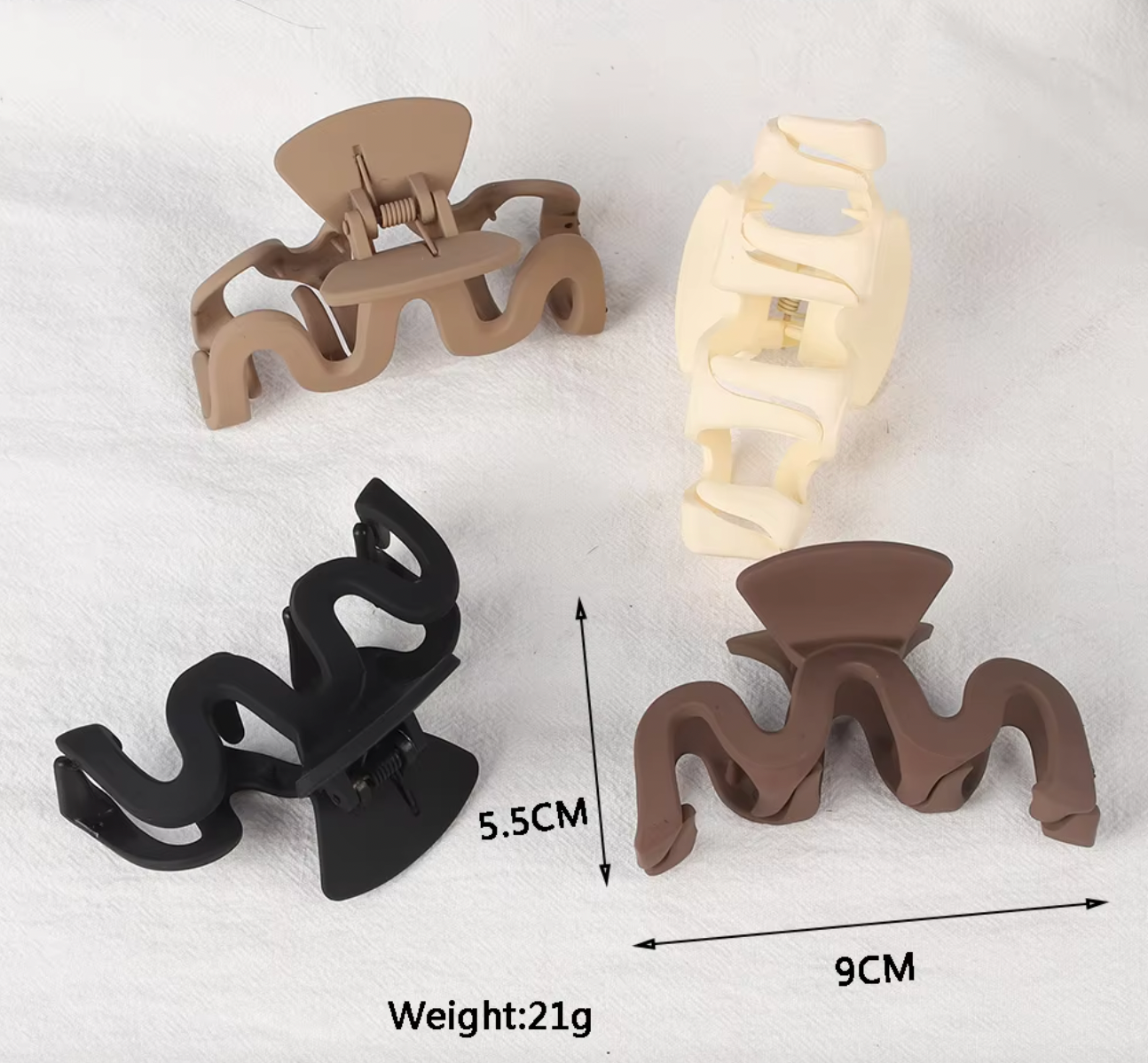 Korean Matte Claw Clip - Set of 3