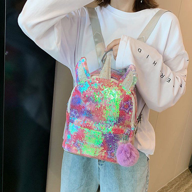 Unicorn Multicolor Sequin Backpack