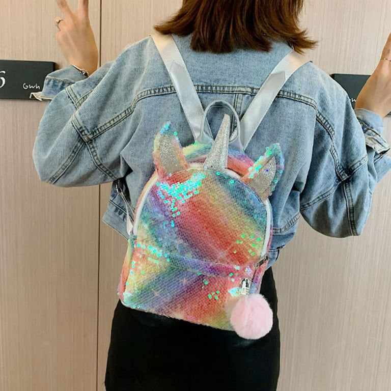 Unicorn Multicolor Sequin Backpack