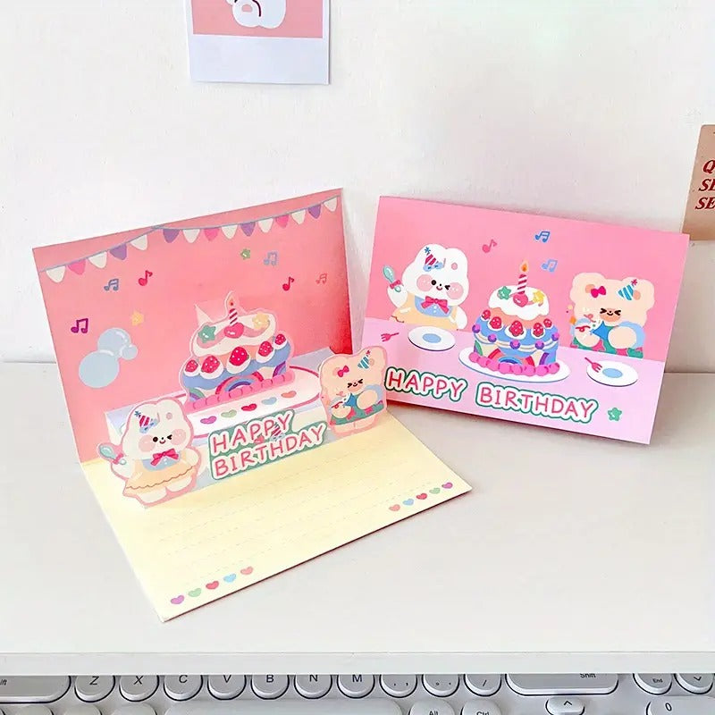 Kawaii Cartoon Birthday Greeting Card