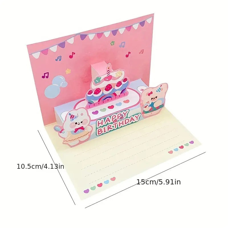 Kawaii Cartoon Birthday Greeting Card