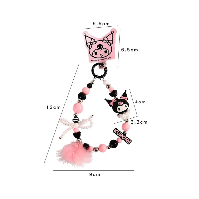 Sanrio Keychain Charm Beaded Phone Pendant - Official