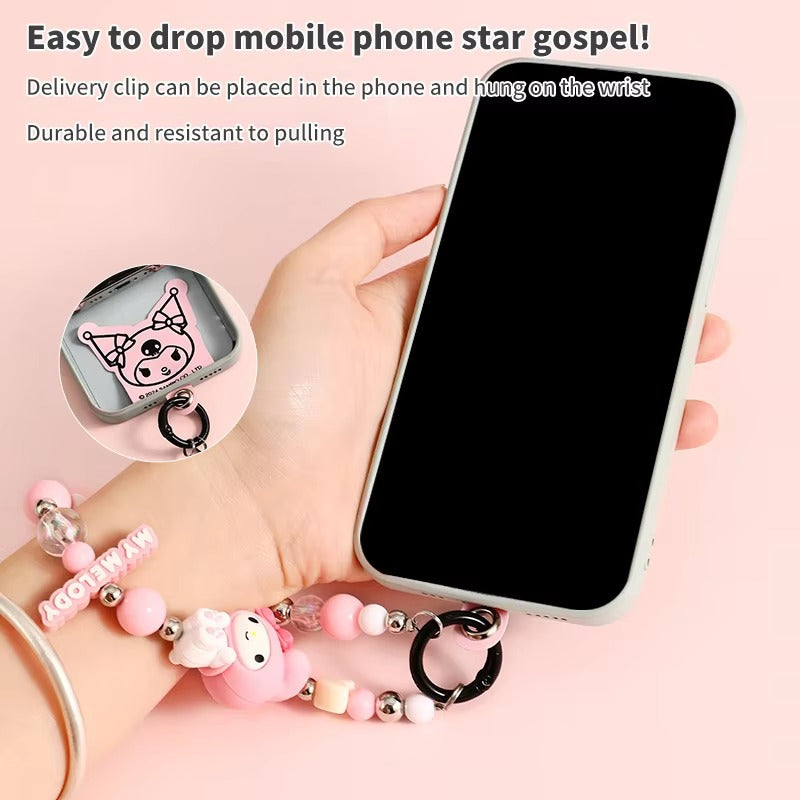 Sanrio Keychain Charm Beaded Phone Pendant - Official