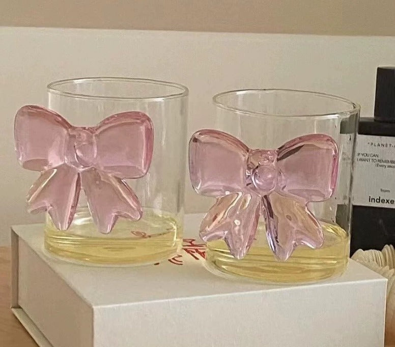 Pink Bow Glassware