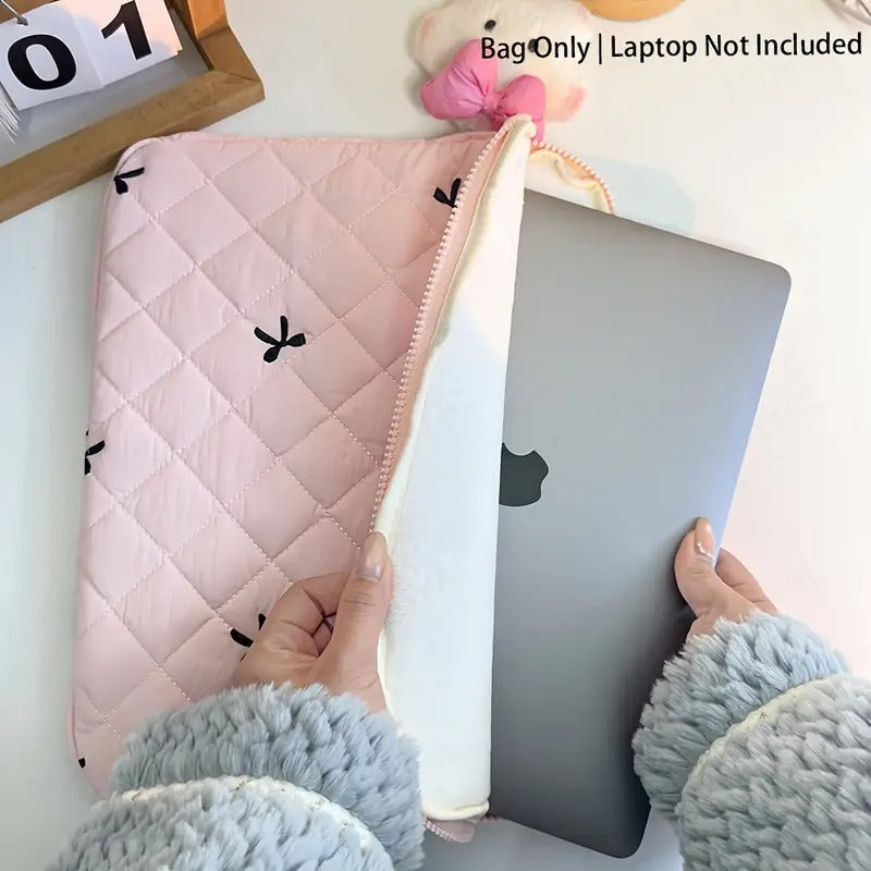 Coquette Bow Tie Puffy Laptop Case - 39*29cm (No keychain)