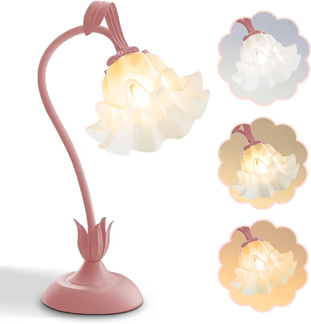 Vintage Adjustable Flower Table Lamp