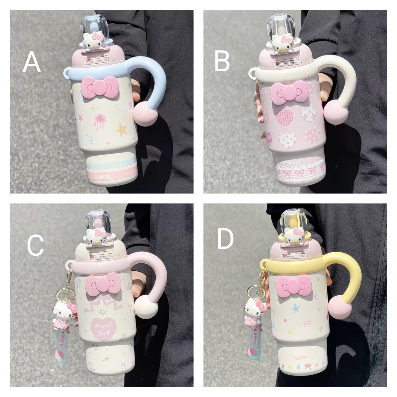 Kawaii Large-capacity Insulated tumbler with strainer (including Hello Kitty Accessories) - Preorder