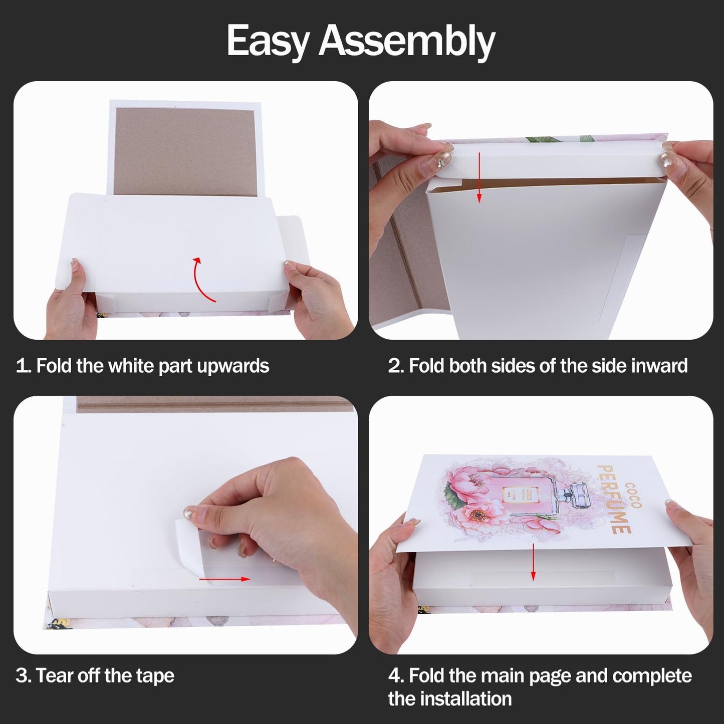 3Pc Decorative Folding Books for Home Décor & Shelf Display