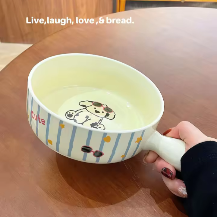 Kawaii Bear & Puppy Breakfast Bowl
