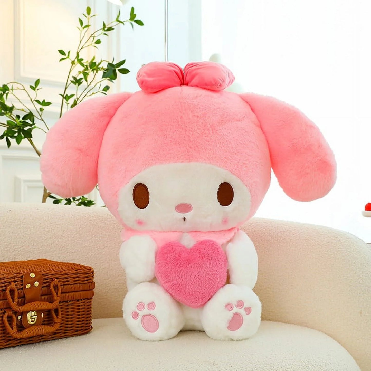 Kawaii Sanrio Plush with Pink Heart - Large