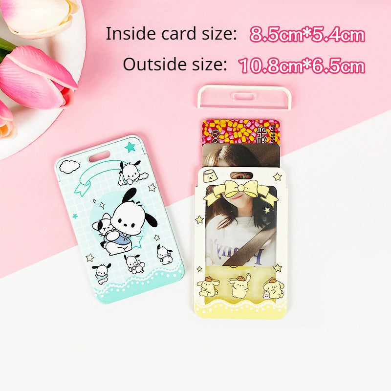 Kawaii Sanrio ID & Photo Card Holders with Bell Keychains
