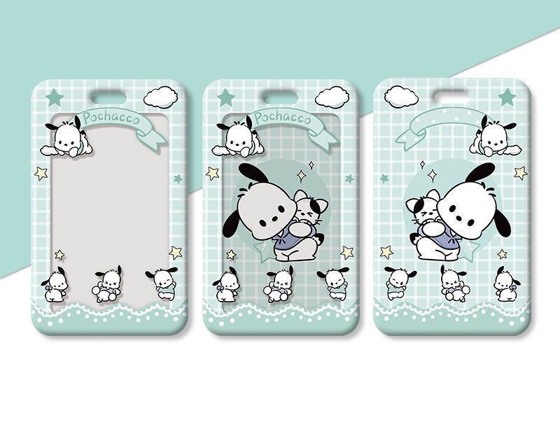 Kawaii Sanrio ID & Photo Card Holders with Bell Keychains