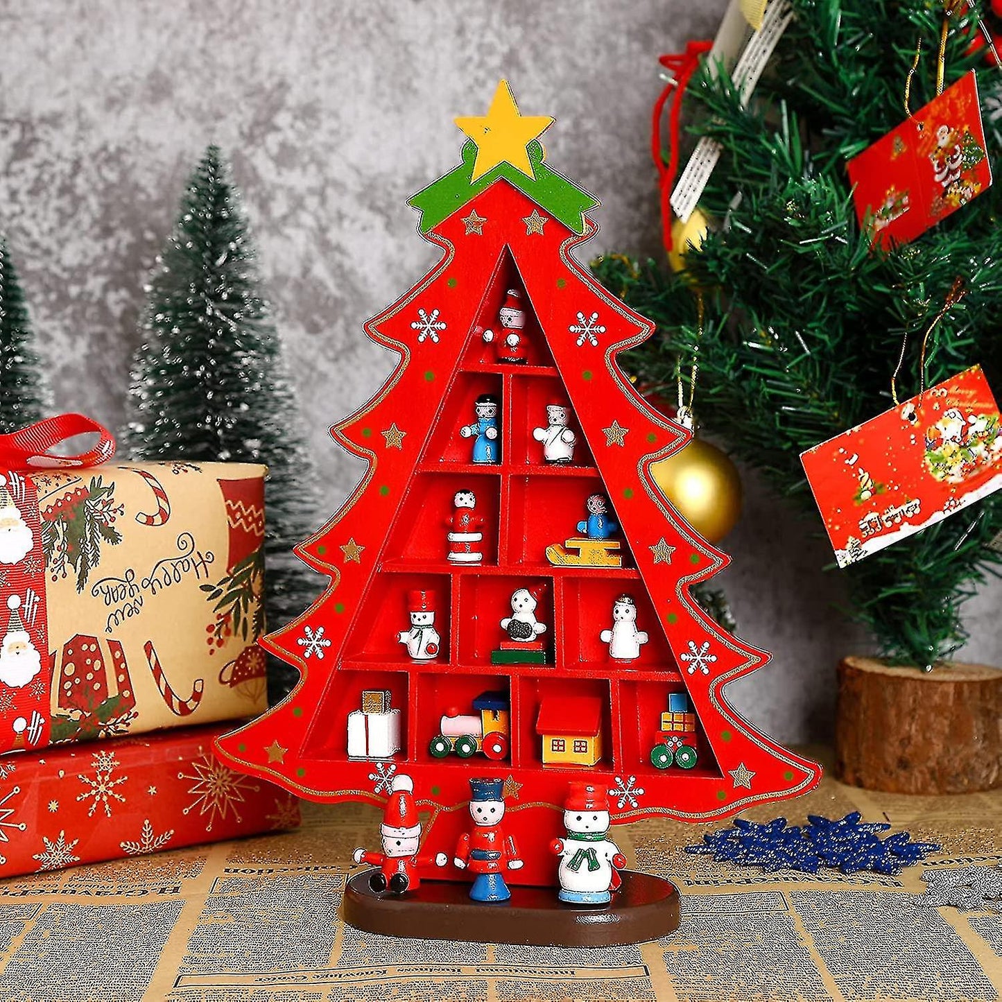 Pinterest Christmas Tree Desk Decor - Green