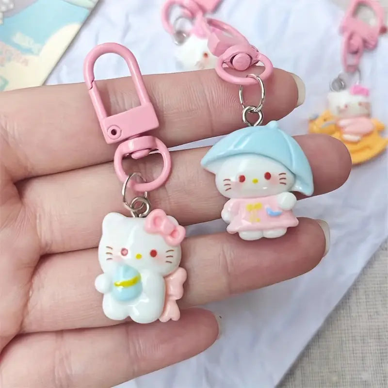 Kawaii Sanrio Hello Kitty Resin Pendant Keychain