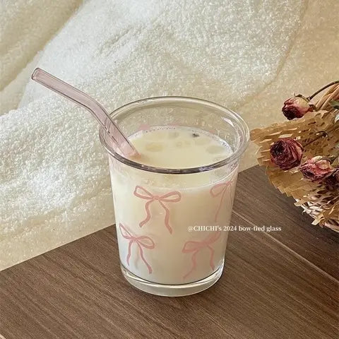 Latte Pink Coquette Tumbler with Pink Straw