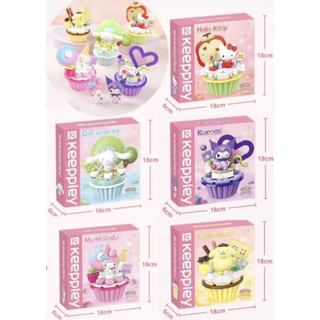 Sanrio Building Blocks Figurine - Cup Cake Series - Official