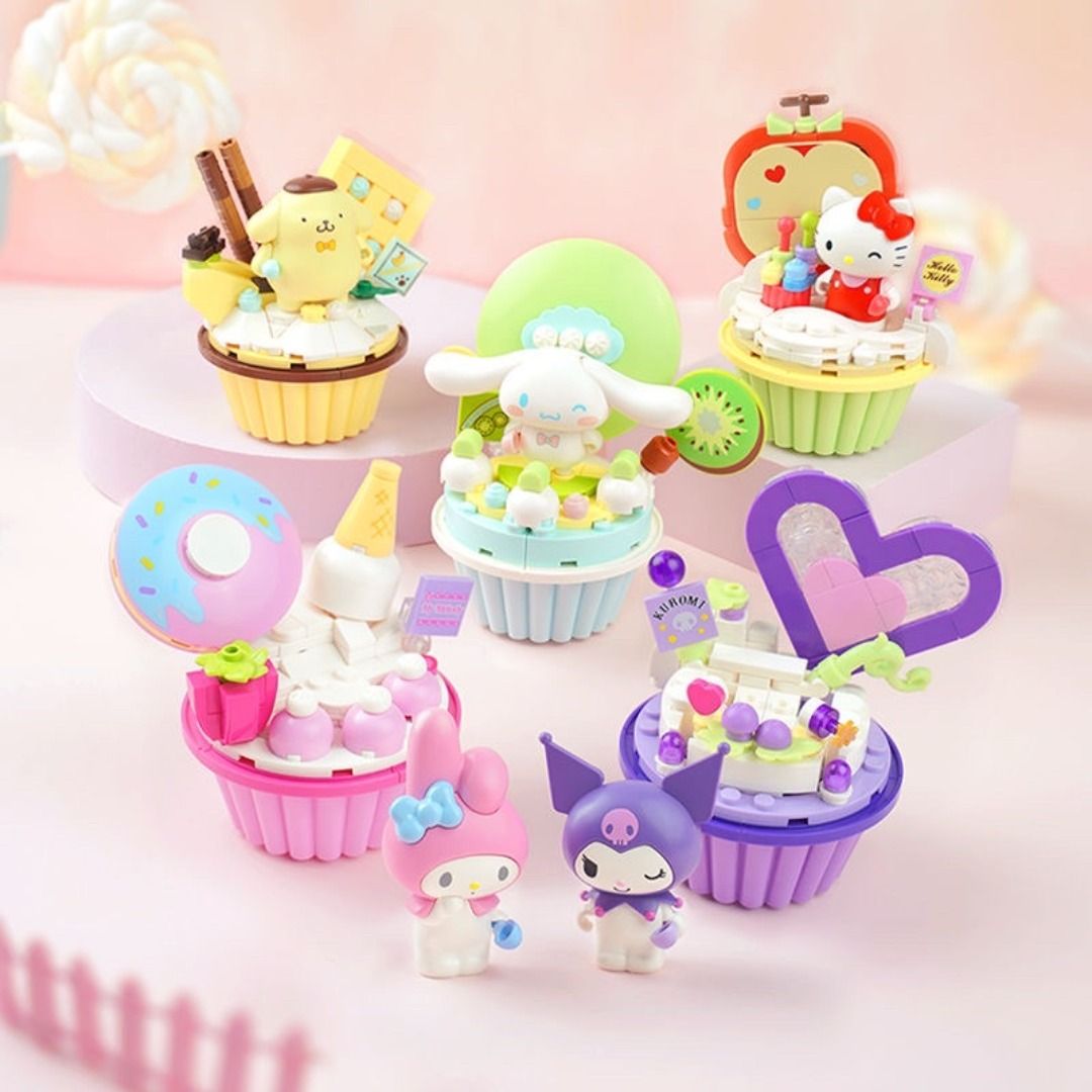 Sanrio Building Blocks Figurine - Cup Cake Series - Official