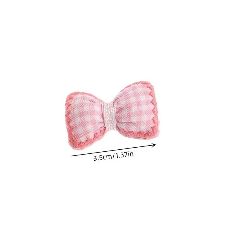 Cute Plaid Bow Hair Clip (Single pc)