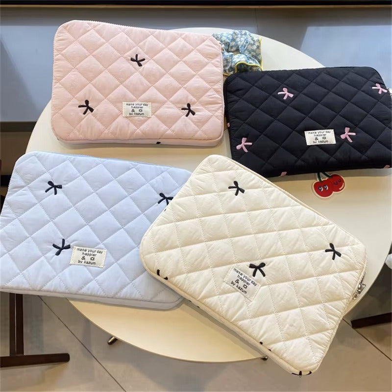 Coquette Bow Tie Puffy Laptop/Tab Case