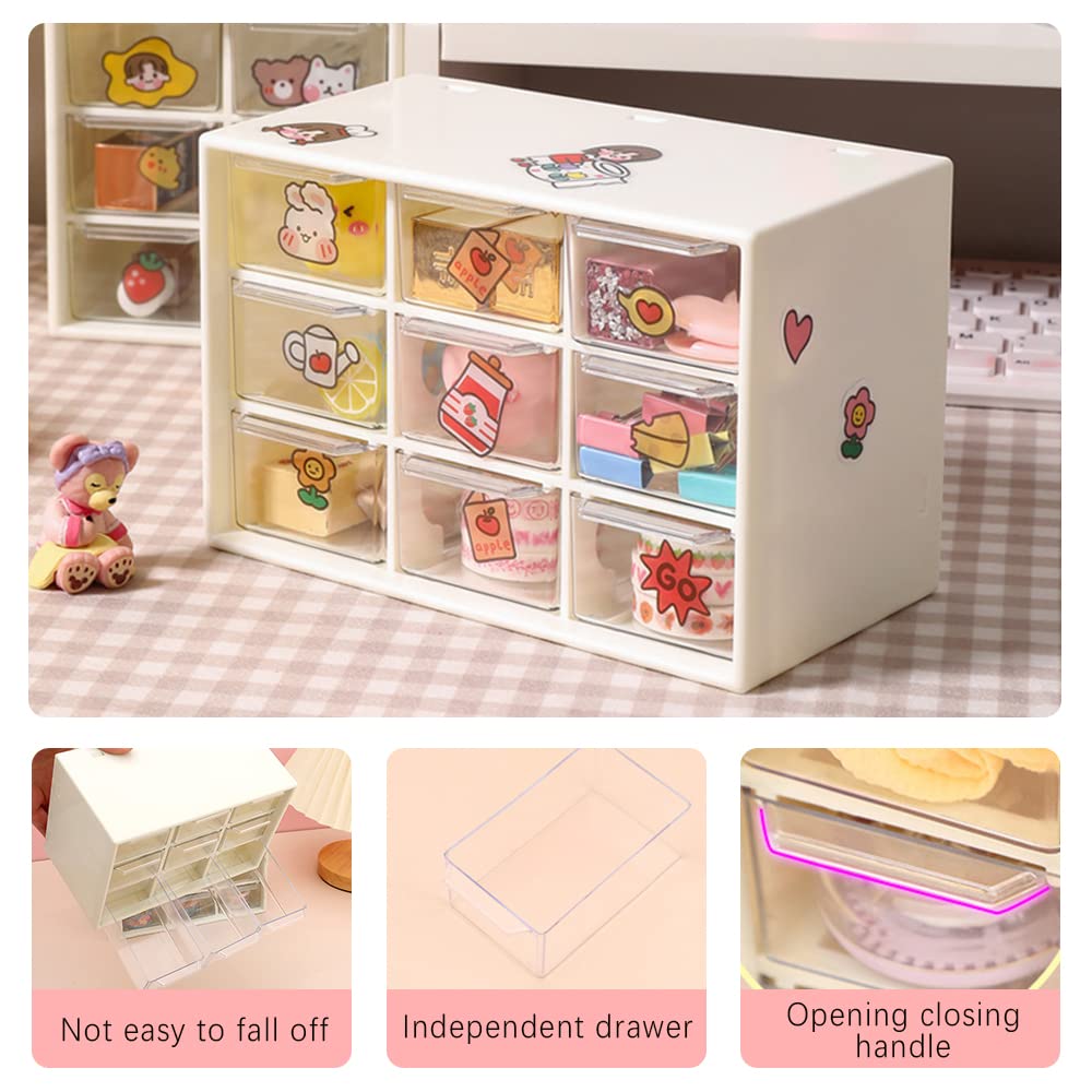 Kawaii Mini Drawer Organizer - White