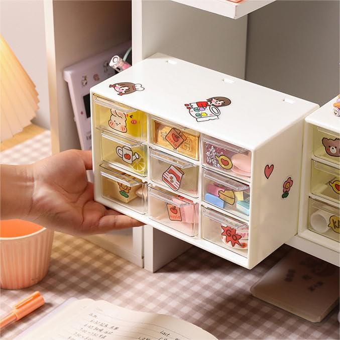 Kawaii Mini Drawer Organizer - White