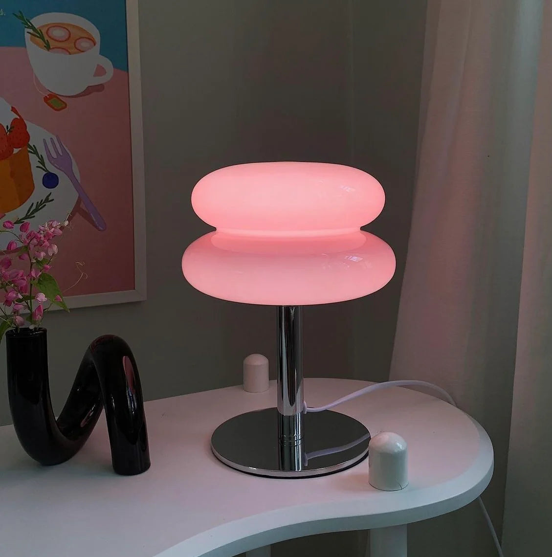 Korean Nordic Macaron Glass Table Lamp - Classic
