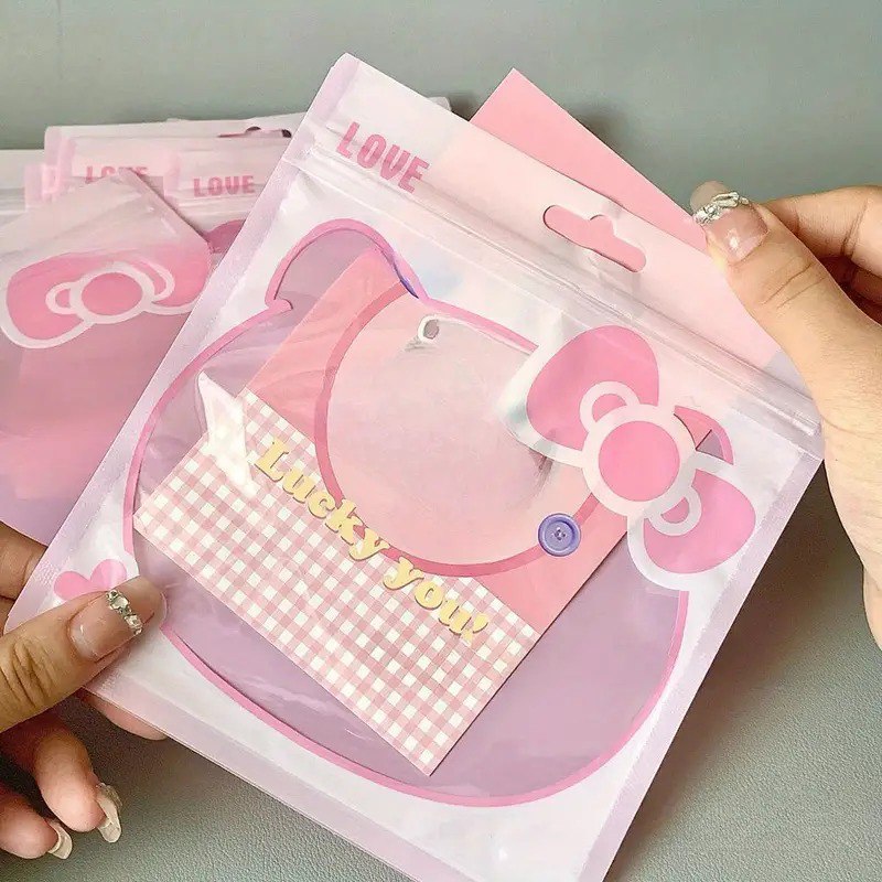 Hello Kitty Theme Zip Lock Storage Bag - Set Of 2