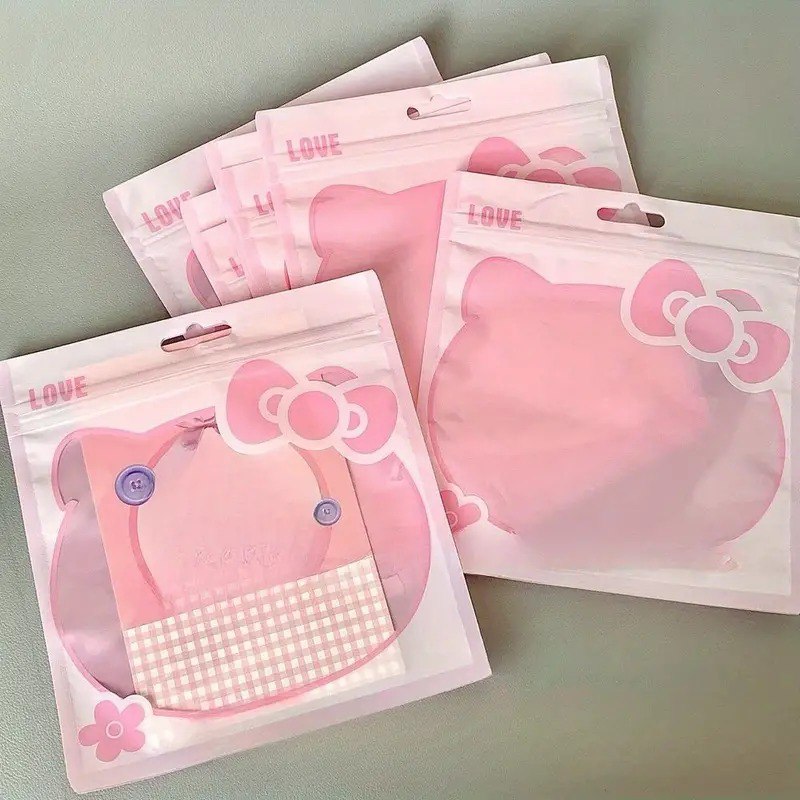 Hello Kitty Theme Zip Lock Storage Bag - Set Of 2
