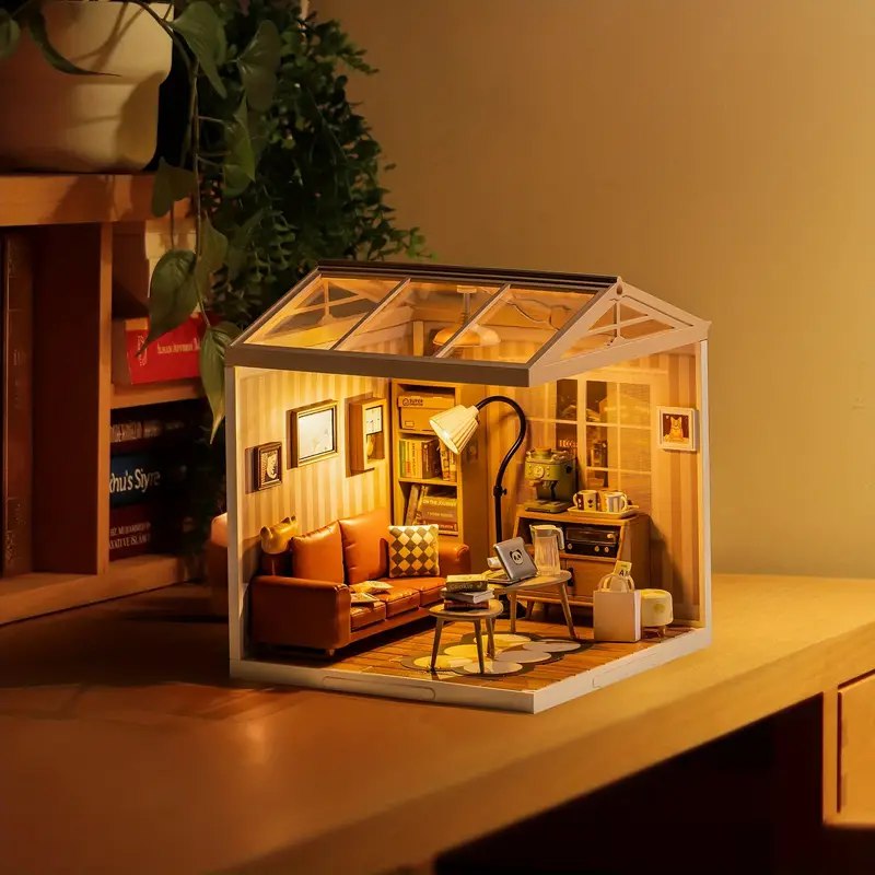 Cozy Living Room Miniature DIY Dollhouse