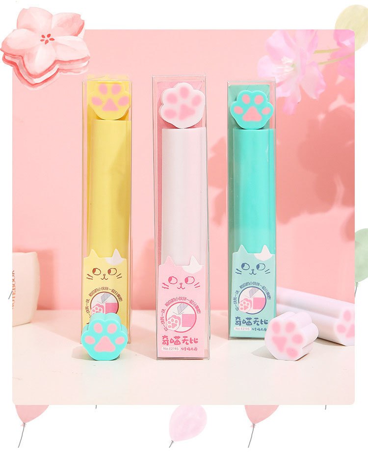 Paw Shape Long Eraser
