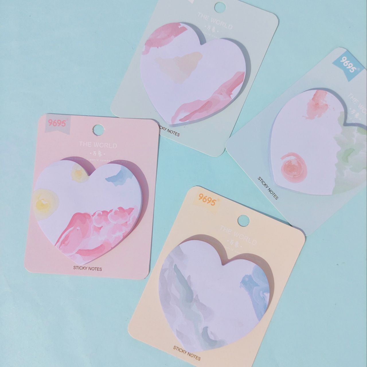 Heart Marble Pattern Memo Pads